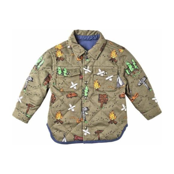 Baby Hunter Reversible Explorer Shirt, Khaki - Shirts - 1
