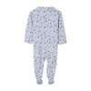 Bitsy Star Printed Footie with Asymetrical Zipper, Grey - Onesies - 2