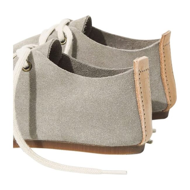 Italian Suede Kids Oxford, Dove - Lace-Ups - 3