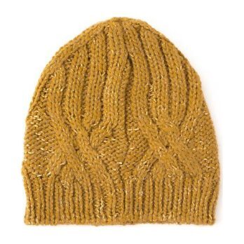 Octopus Knitted Beanie, Mustard - Hats - 1