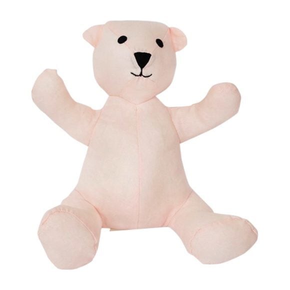 Teddy Bear in Pink Linen - Plush - 1