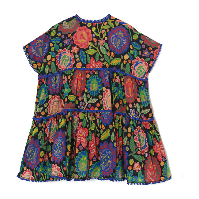*Exclusive* Zsofia Peasant Matyo Floral Kaftan, Maisonette Blue