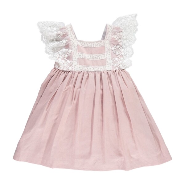 Lea Dress, Pink - Kids Girl Clothing Dresses - Maisonette