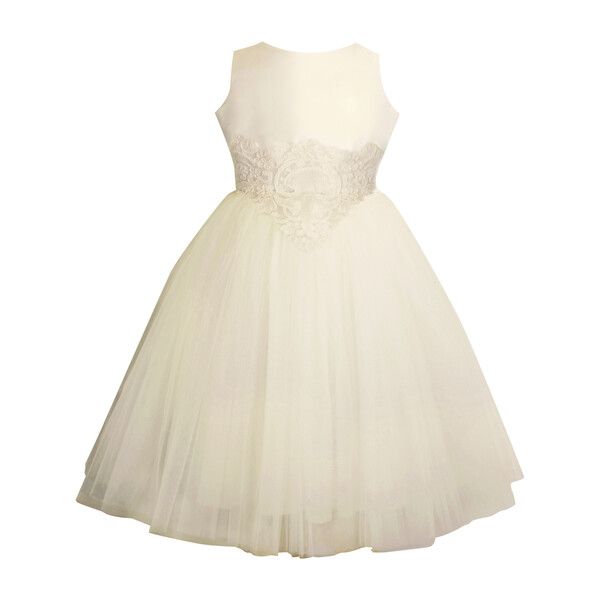 Enchanting Tulle Skirt Dress, Ivory - Kids Girl Clothing Dresses ...