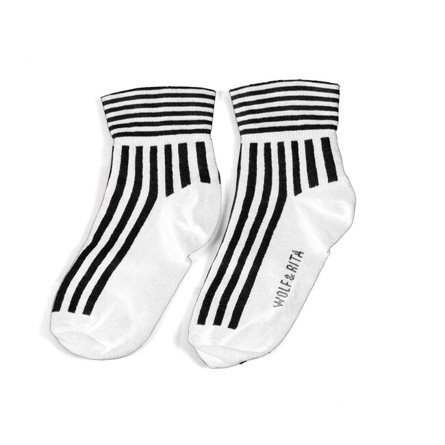 Striped Socks, Ecru