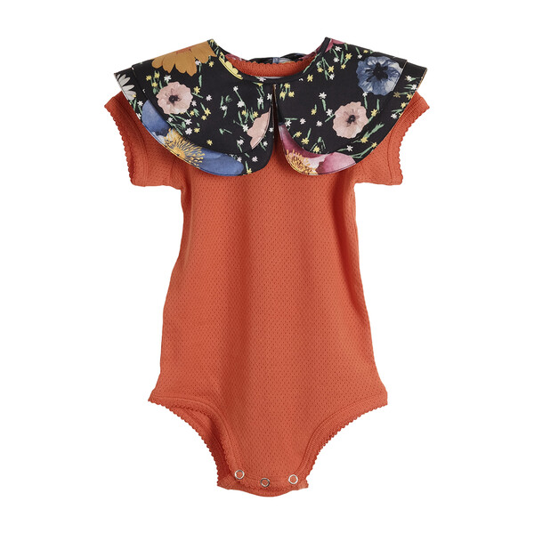 Carminho Onesie, Orange Baby Girl Clothing Basics