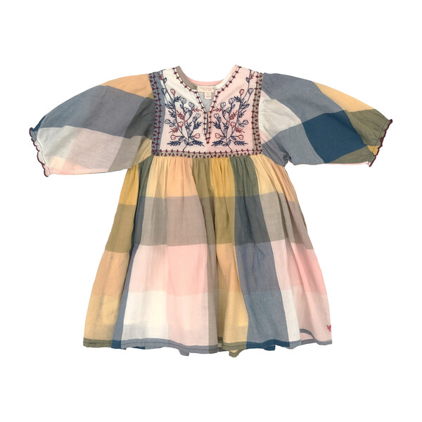 Ava Bella Dress, Multi Gingham