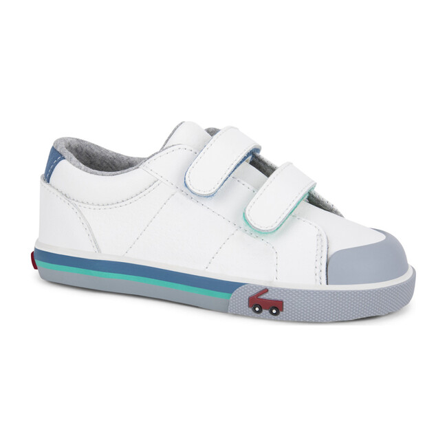 Waylon Velcro Sneaker, White Leather