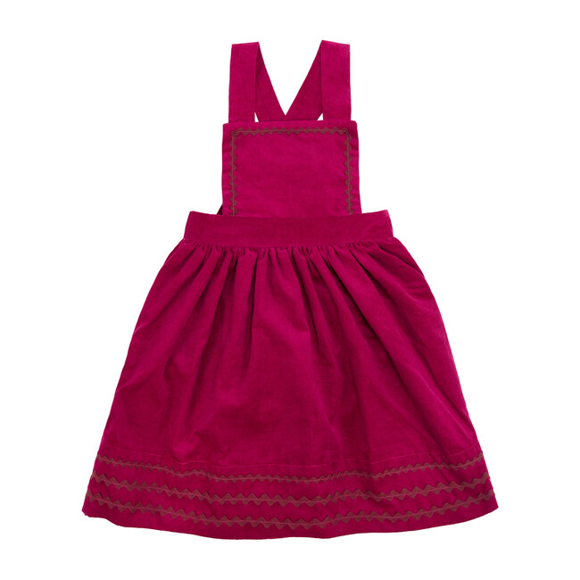 Poppy Jumper, Raspberry Corduroy - Dresses - 1