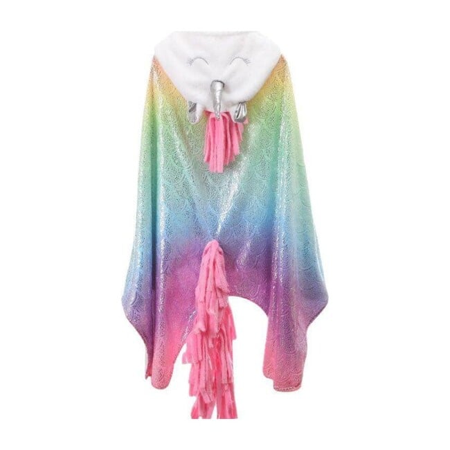 Rainbow Unicorn Cape Blanket, Multi
