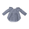 Pepa Poplin Blouse, Charcoal Gingham - Blouses - 1 - thumbnail