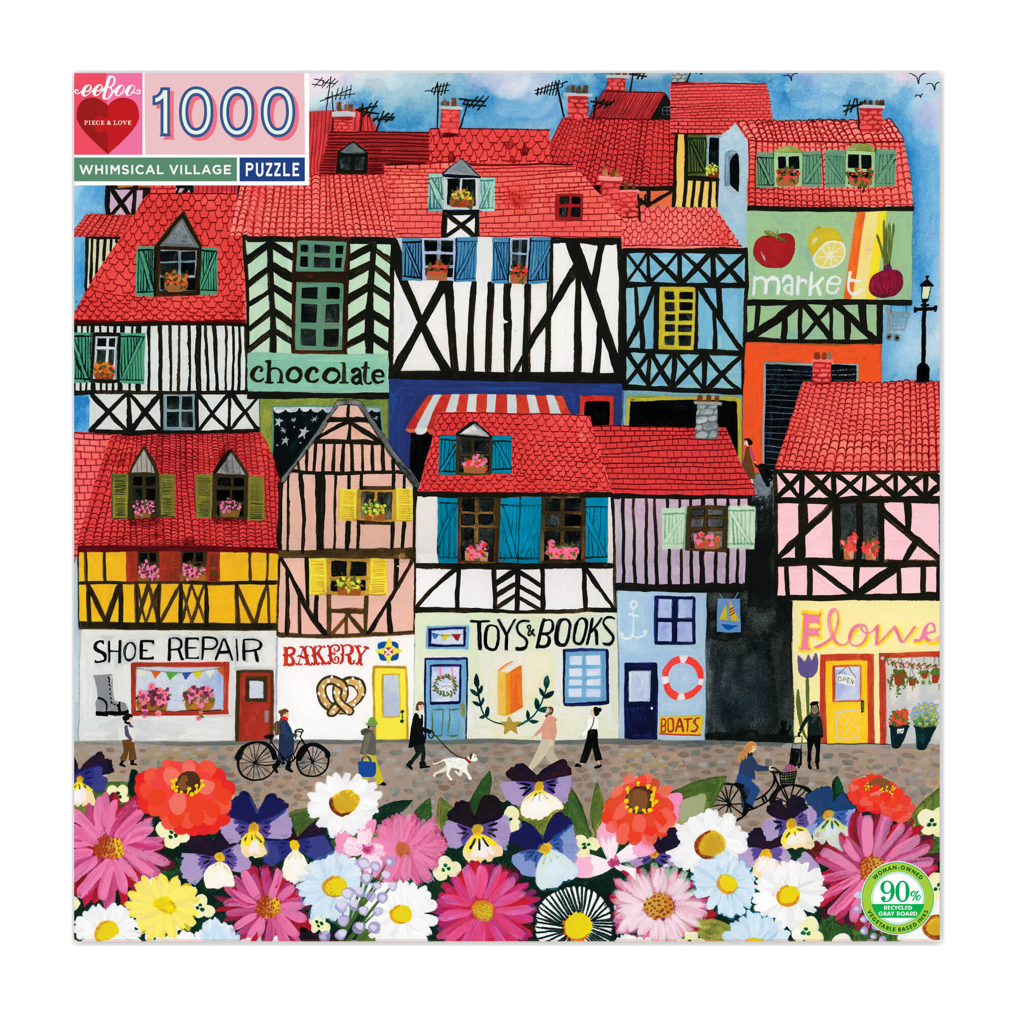 Whimsical Village 1000 Piece Puzzle Play Learning Puzzles Maisonette