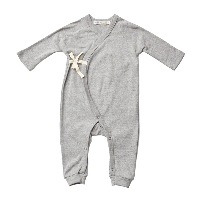 Noe Wrap Onesie, Heather Grey