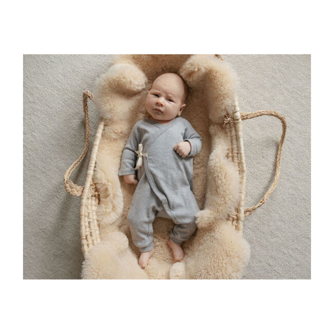 Noe Wrap Onesie, Heather Grey