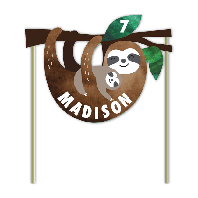 Sloth Party Custom Cake Topper - Tableware - 1