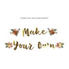 Flower Make Your Own Banner, Gold - Decorations - 3