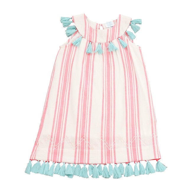 Katrina Tassel Dress, Fandango Pink Stripe