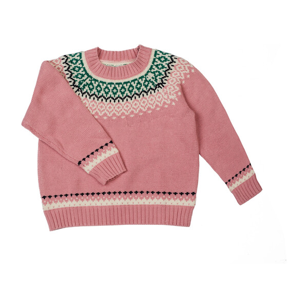 Anderson Fairisle Sweater, Dusty Rose Multi