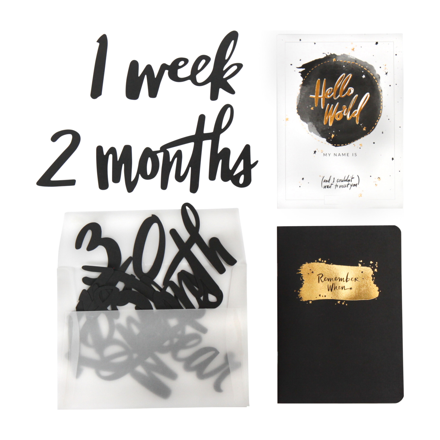 Milestone Numbers & Memory Book, Black