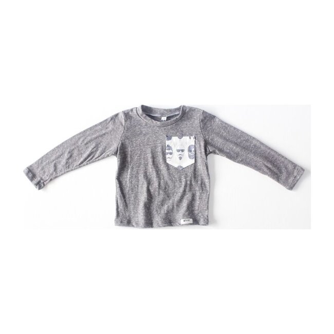 Long Sleeve Tee, Grey Beatnik - Tees - 1