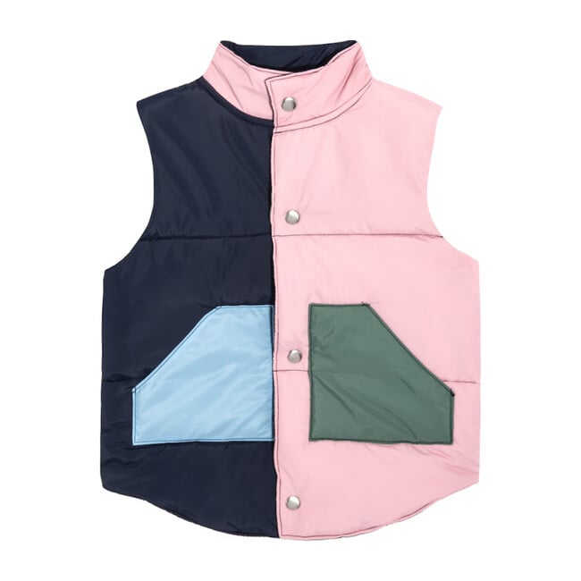 Adult Emery Color Blocked Vest, Pink Multi