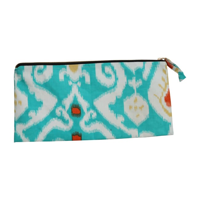 *Exclusive* Ikat Beach Clutch, Turquoise