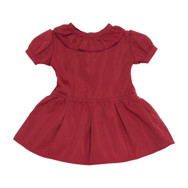 Blake Taffeta Doll Dress with Back Bow, Scarlett Red