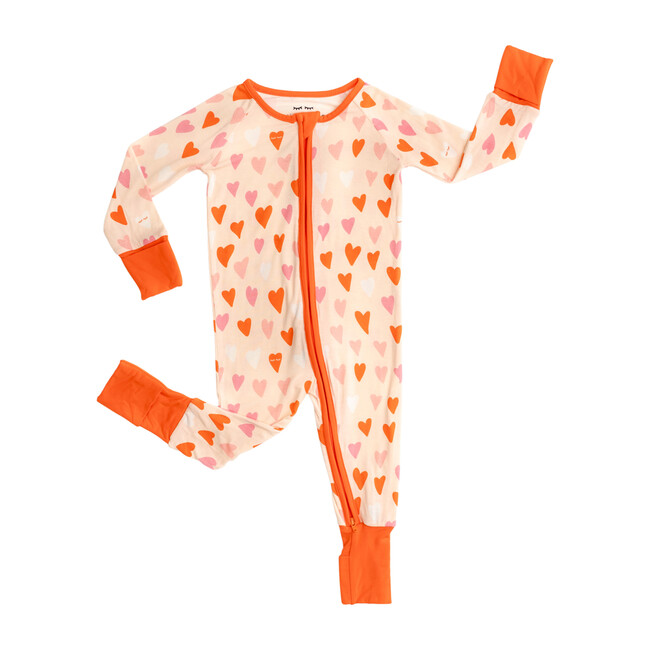 Little Sleepies shops Pink Hearts 6-12 month zippy