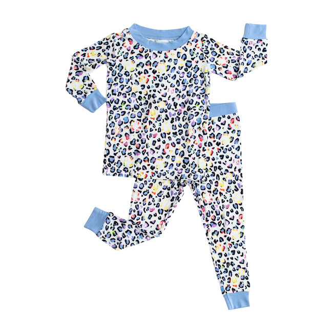 Toddler & Kids Two Piece Bamboo Pajama Set, Leopard Love Little