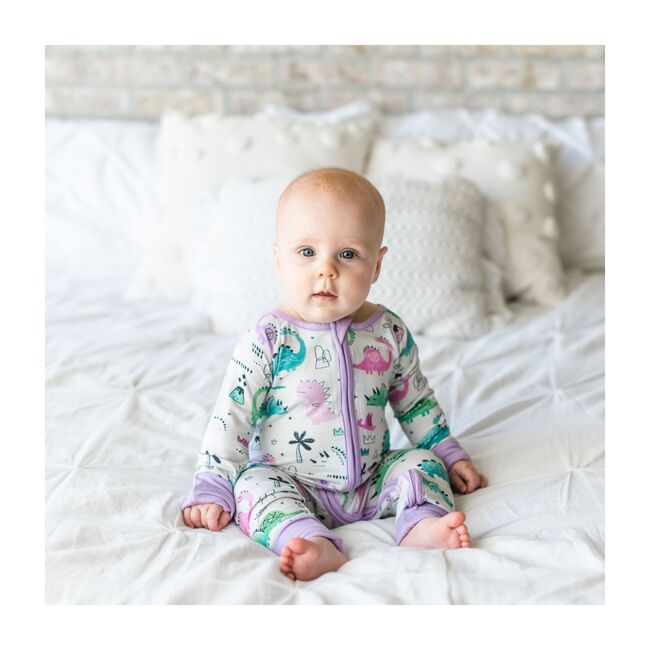 Little sleepies OG purple dinos 18-24 top zippie NWT