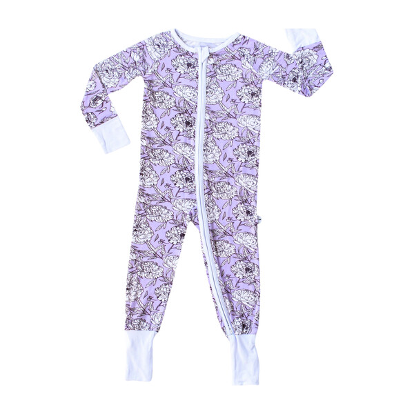 Little shops sleepies purple peonies swaddle set