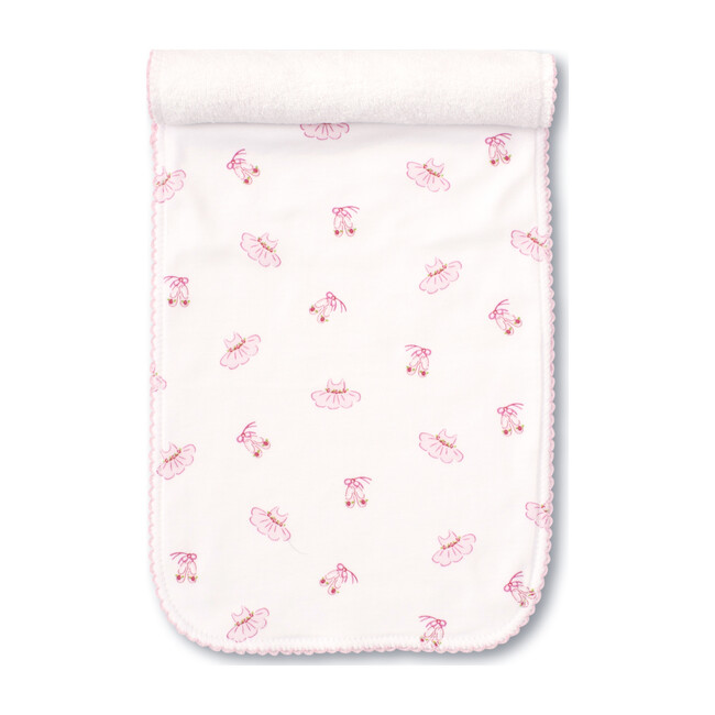 Ballet Slippers Burp Cloth, Pink