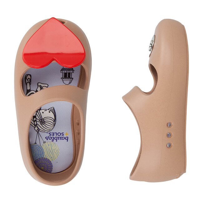 Kaia Shoe, Sand with Red Heart