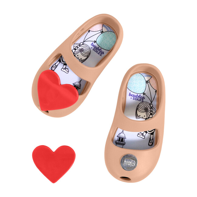 Kaia Shoe, Sand with Red Heart