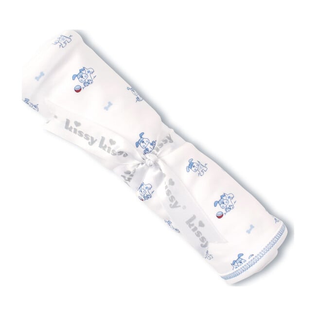 Playtime Pups Blanket, Blue - Blankets - 1