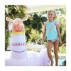 Girls Koi Carp Short Sleeve Rashguard, Aqua - Rash Guards - 2
