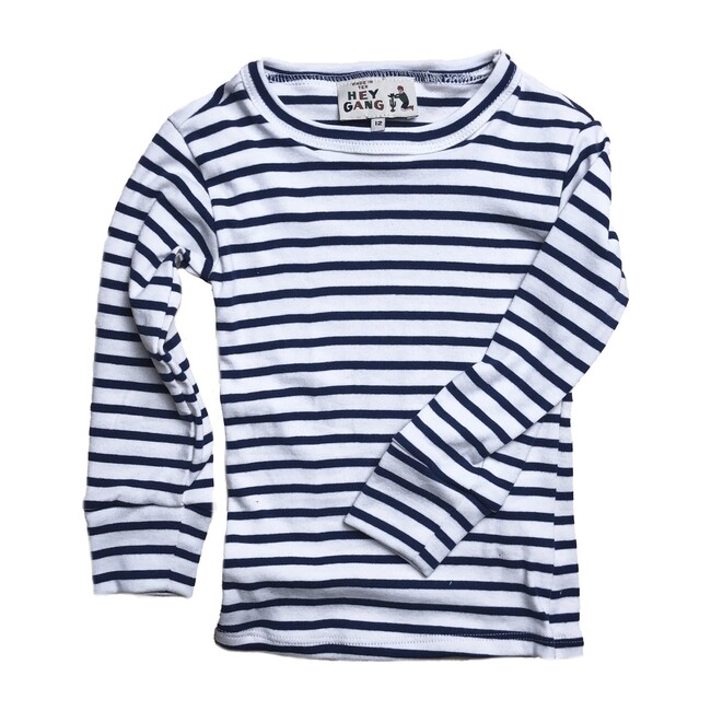 Long John Shirt, Navy Stripe