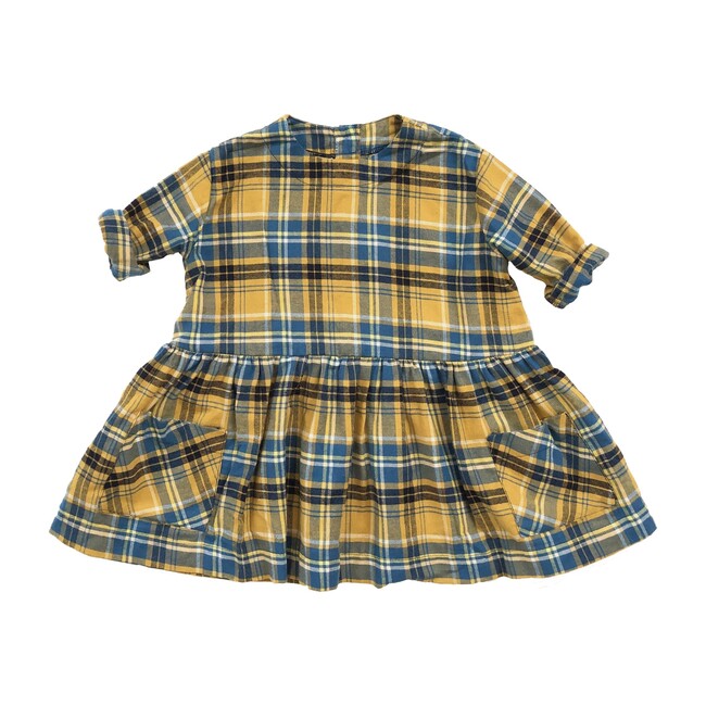 Flannel Pocket Dress, Sunflower