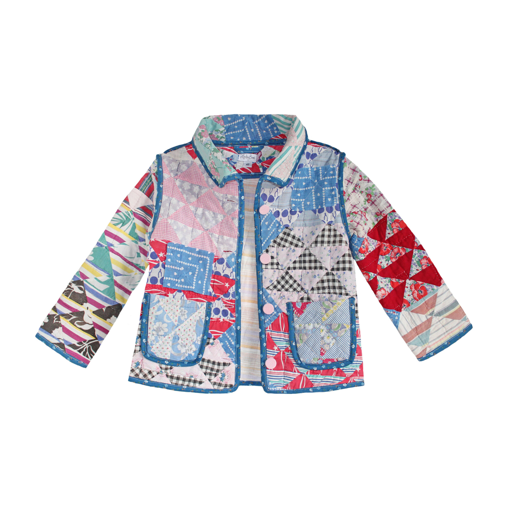 Exclusive* Multi Patch Vintage Quilt Jacket - 4y - Lindsey Berns