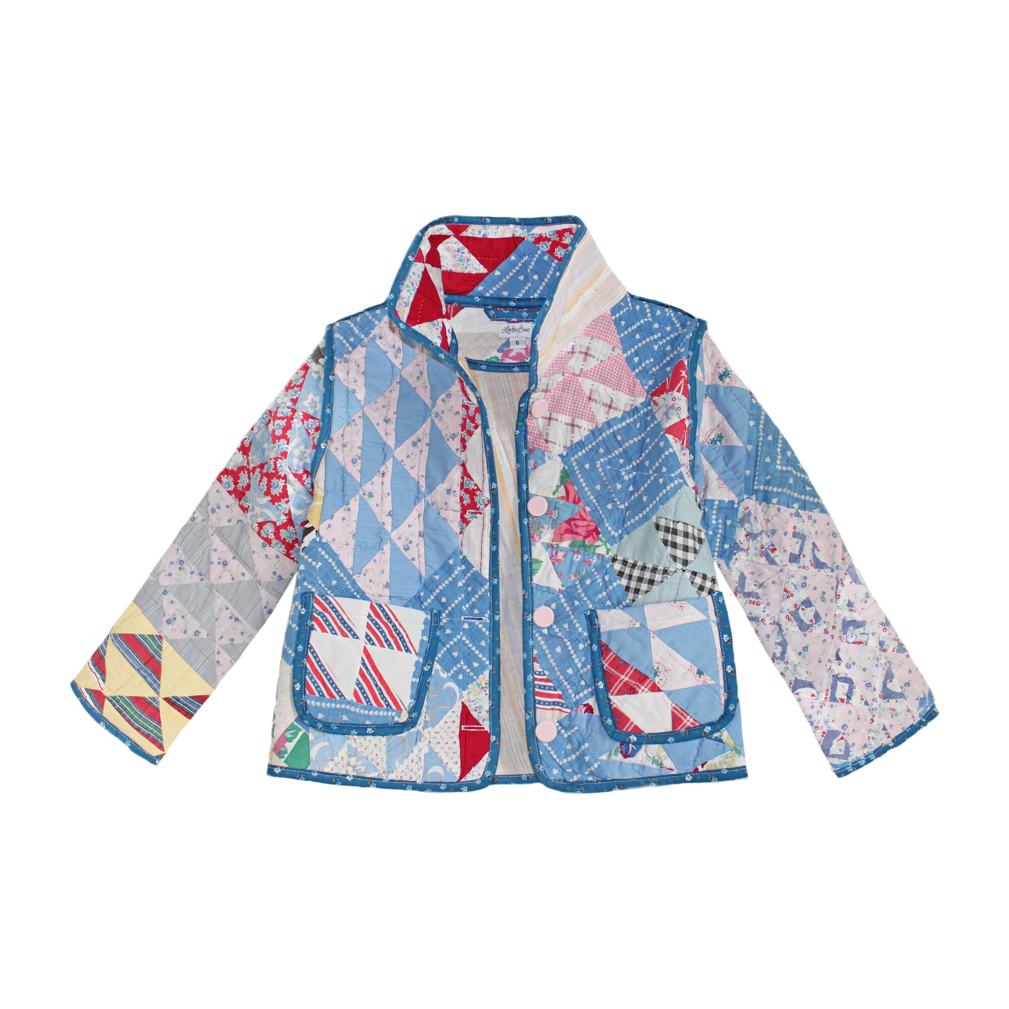 *Exclusive* Blue Patch Vintage Quilt Jacket - 6y - Lindsey Berns