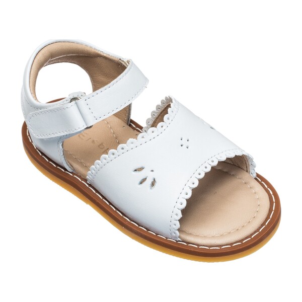 Classic Toddler Sandal with Scallop, White - Kids Girl Accessories ...