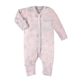 Classic Layette Tie Dye Romper, Pink