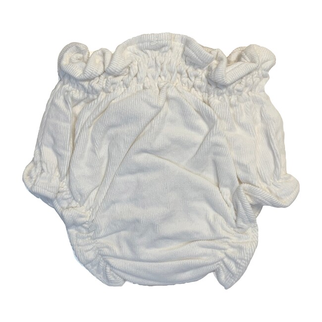 Bruno Corduroy Baby Bloomer, White - Bloomers - 1