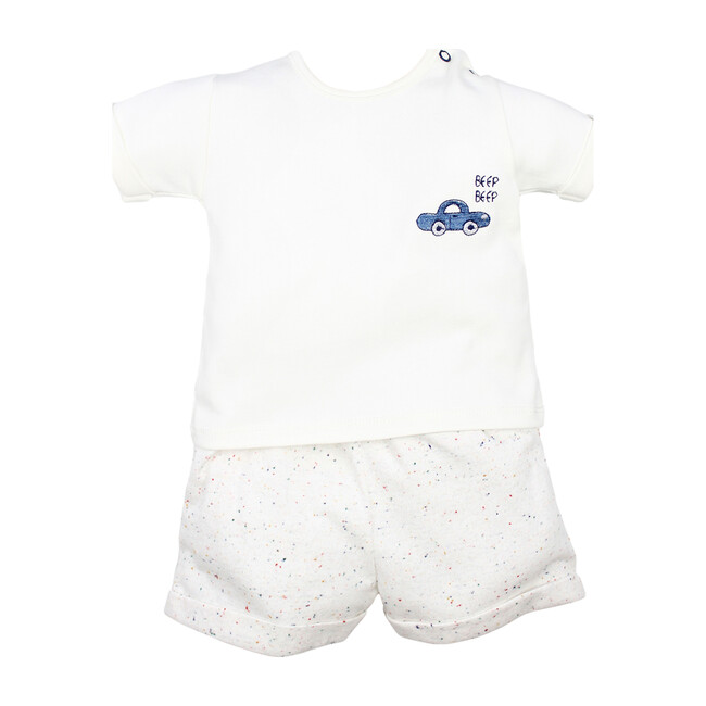 "Beep" T-Shirt with Confetti Shorts