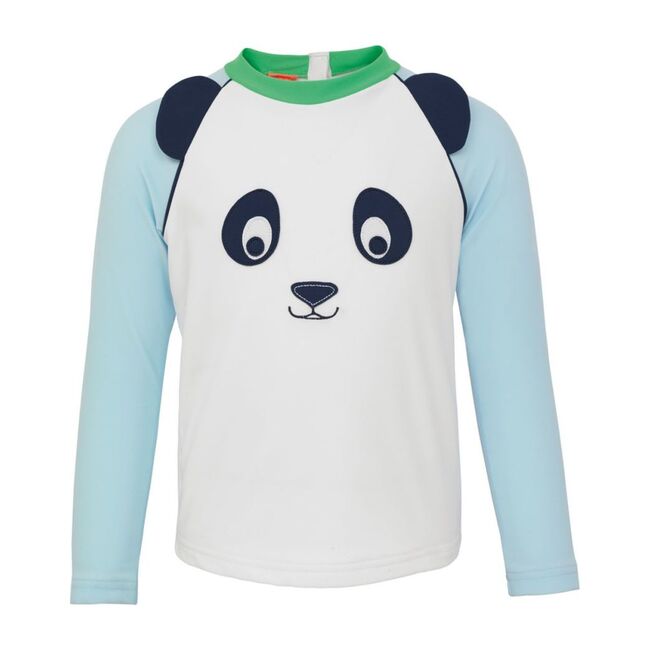Baby Boys Long Sleeve Raglan Rash Guard, White - Rash Guards - 1