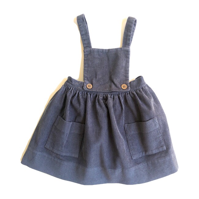 Alejandra Corduroy Dress, Charcoal - Dresses - 1