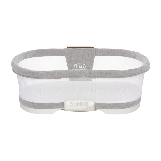 halo bassinest swivel sleeper luxe dove gray tweed