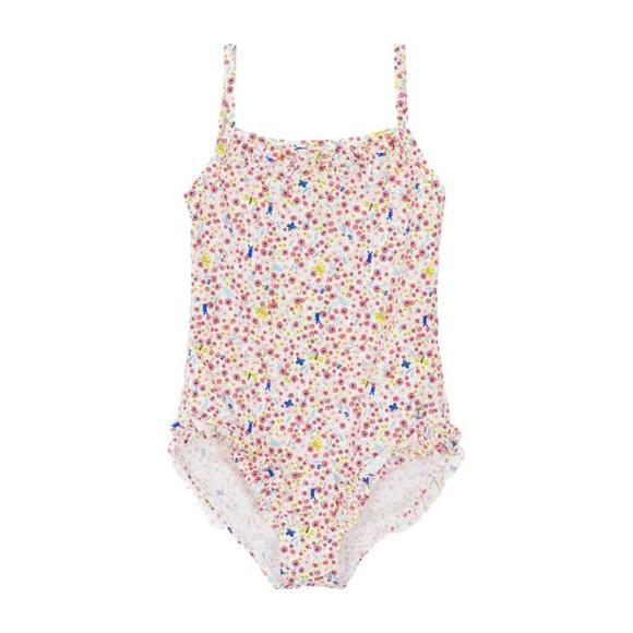 Petit Bateau Child One Piece Swimsuit With Frills Pink Flower And ...