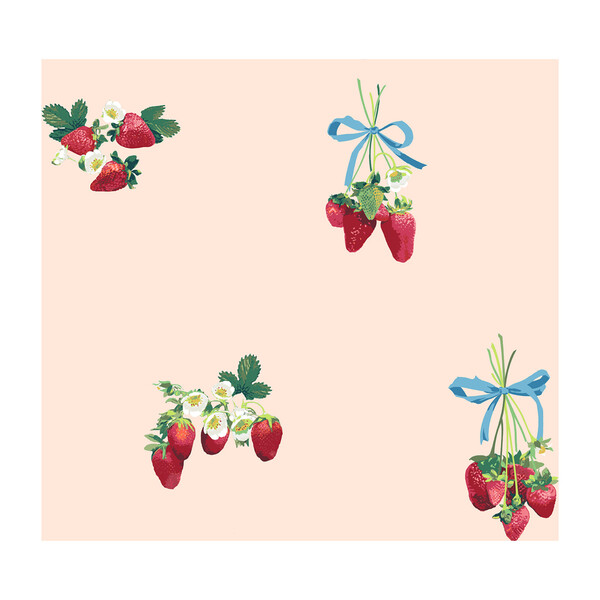 Nathan Turner Strawberries Removable Wallpaper Peach Home Decor Mirrors Wall Decor Maisonette