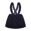 Velour Salopette Dress, Total Eclipse - Dresses - 1 - thumbnail